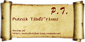 Putnik Tibériusz névjegykártya